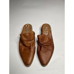 MUSSE & CLOUD Achily Mule Women's 8 Brown Slip-on 1 1/2" Heel Minimalist Classy